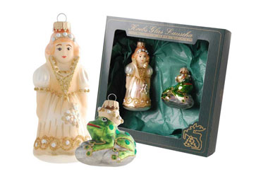 Christbaumkugel Prinzessin und Froschkönig