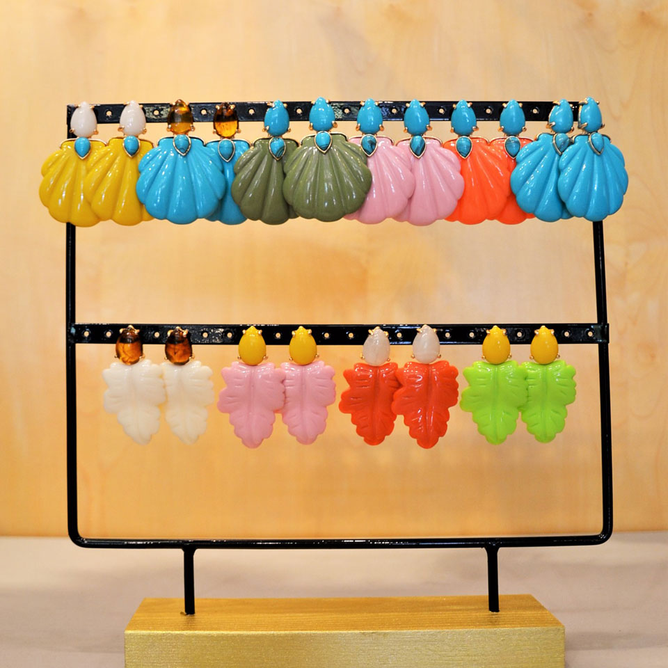 Kitsch und Kunst bunte Designer Ohrringe 2021